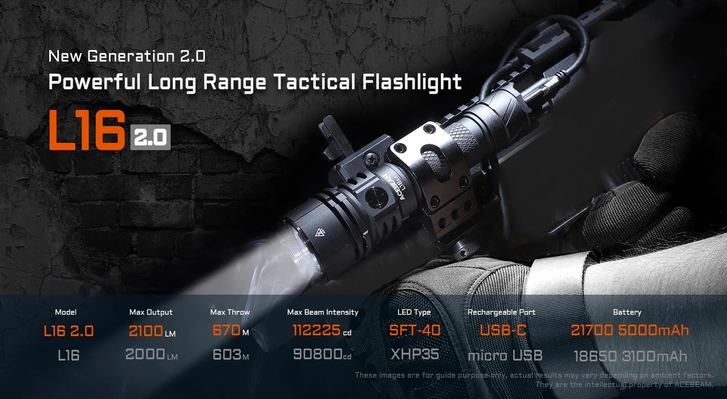 L16 2.0 Tactical Flashlight