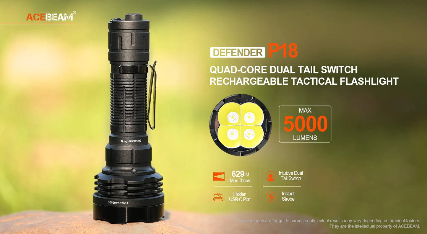 P18 Quad-Core Tactical Flashlight
