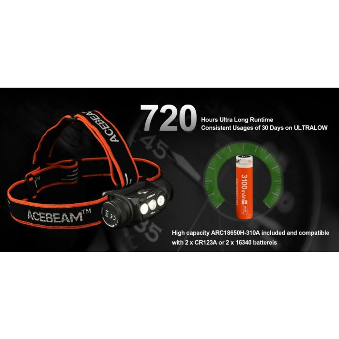 Acebeam H50 2.0 High Performance Headlamp - 2000 Lumens