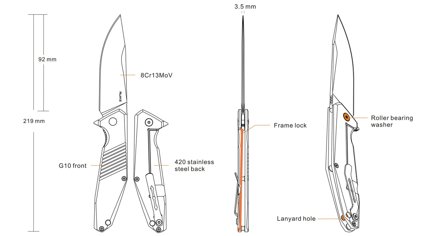 Ruike Folding Knife D191-B