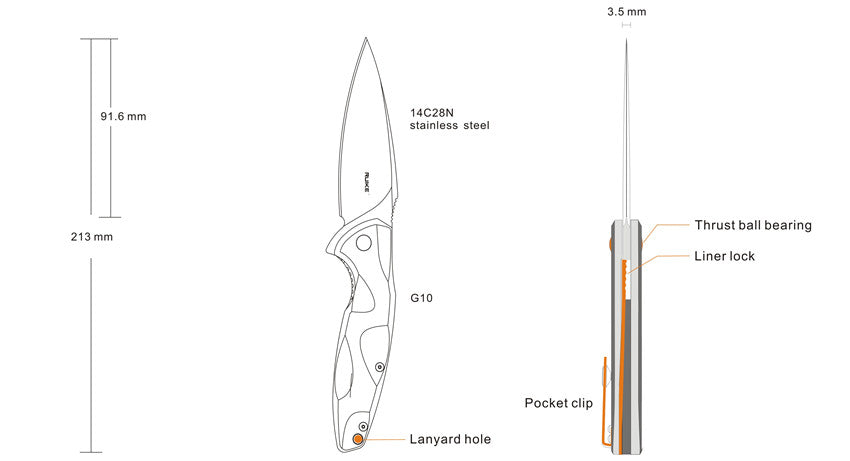 Ruike Folding Knife P105-K