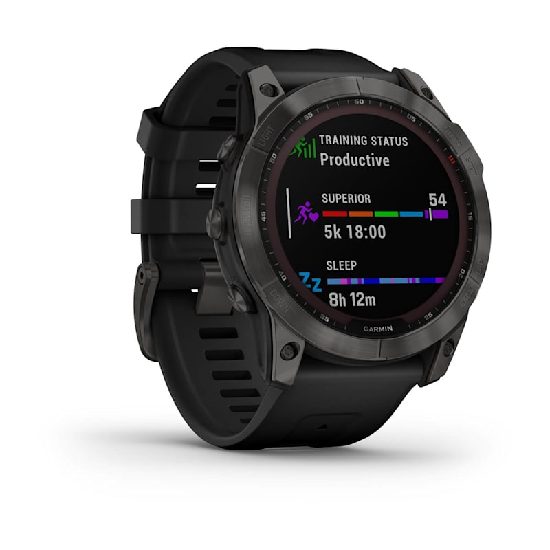 fēnix® 7X – Sapphire Solar Edition
Carbon Grey DLC Titanium with Black Band