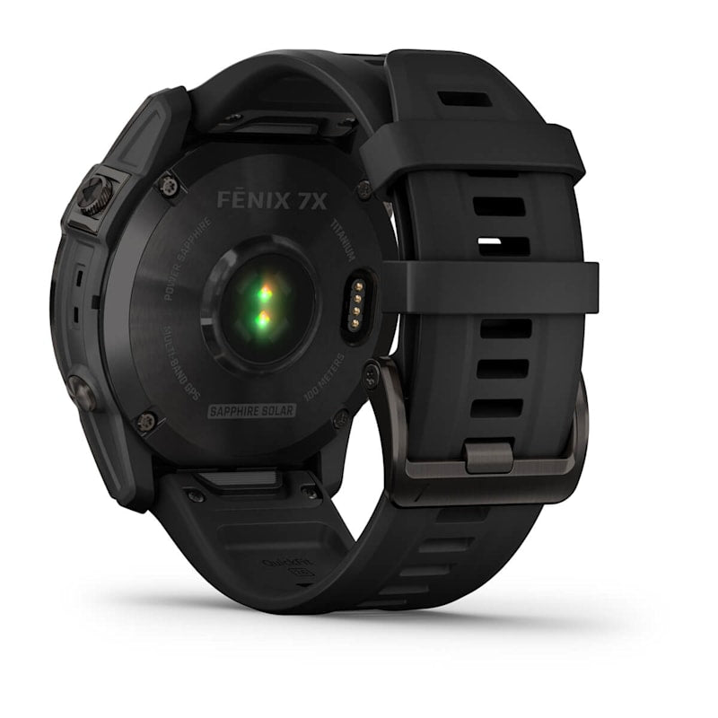 fēnix® 7X – Sapphire Solar Edition
Carbon Grey DLC Titanium with Black Band