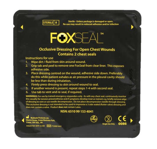 Foxseal Occlusive 
chest seal (Twin 
Pack)