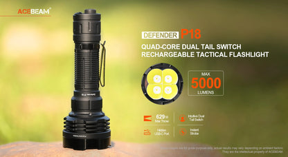 P18 Quad-Core Tactical Flashlight